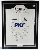 2011 Nottinghamshire CCC Squad Signed Cricket Shirt - professionally framed - size 87x67cm.