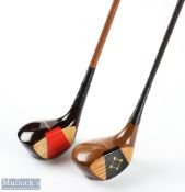 2x Ben Sayers Big Ben persimmon wood drivers c1970s both fitted with unusual shafts, the light