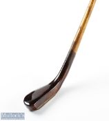 Custom made replica longnose play club in dark stained beech wood fitted with an ash shaft,