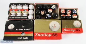 30x Dunlop 65 wrapped golf balls - in 3x various size makers in original retail boxes