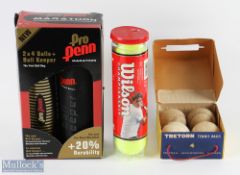 Vintage Tennis Balls, to include a boxed set of 4 Tretorn tennis used balls, unused Pro Penn