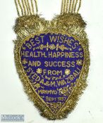 1937 Indian Muslim Cricketer Seyda Wazir Ali - Best Wishes Ceremonial Pennant, given to Colonel
