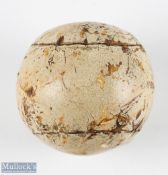 Rare and Fine oversized leather filled Featherie Golf Ball - unnamed, retaining good shape and