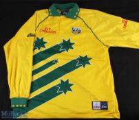 Vintage Replica Oasics Australia Cricket ODI Shirt - England World Cup 1999, size XL