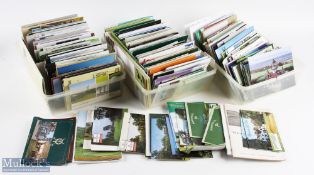 A large Collection of Modern Golf Scorecards, and Strokesaver booklets all neatly stored in 2