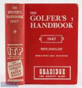 1947 The Golfer's Handbook 44th ed publ'd Edinburgh - Price 10/6d - in the original red and white