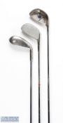 3x Ben Sayers Prototype design steel shafted golf clubs - but never put into production to incl