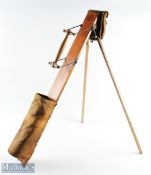 Early Geo G Bussey & Co Patent Automaton Golf Club Caddie c1890s - c/w wooden and cast iron
