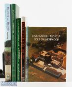 5x Golf Histories Books to include Ballater golf club 1892-1992 Peter MacPhee, One Hundred Years of