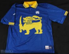 Vintage Replica Oasics Sri Lanka Cricket ODI Shirt - England World Cup 1999, size XXL