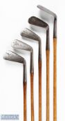 Various Willie Lamb Irons (5) by George Nicol Zenith model irons, No1, No4 with inspection dot, No6,