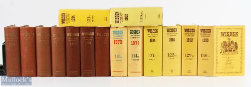 1956-2002 Wisden Cricketers Almanack Books, 15 hardback books, a run of 1956-1962 all with no D/j,
