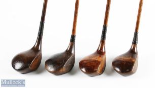 4x Assorted socket neck woods to incl large head driver unnamed, Alf Pagan Worley Park large head