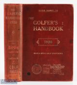 1928 The Golfer's Handbook 30th ed publ'd Edinburgh & London - Price 7/6d - in the original red