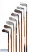 8x Various metal blade putters to incl Tom Allen zenith putter by George Nicol, Willie Harvey of