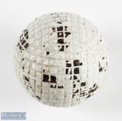 Mesh pattern guttie golf ball with some minor strike marks and good general paint coverage. Please