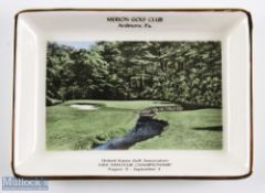 Kimberton USA Ceramic Decorative Golf Wall Plate Dish - to commemorate the 1966 USGA Amateur Golf
