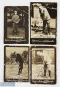 4x Ogden's Guinea Gold Cigarette Real Photograph Players Golf Amateur Champion Cards - Leslie