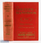 1949 The Golfer's Handbook 46th ed publ'd Edinburgh - Price 20/- in the original red and gilt