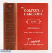 1937 The Golfer's Handbook 39th ed publ'd Edinburgh & London - Price 7/6d - in the original red