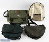 A collection of fishing bags, comprising: 1x Cormoran shoulder bag 14