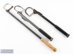 Hardy Bros extendable Gaff marked with maker's marks, alloy and brass, closed measures 19.5