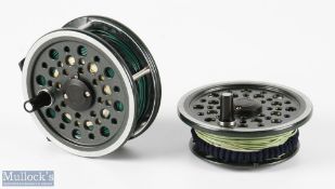 Shakespeare Redditch Beaulite alloy trout reel, 2 screw latch, black handle, 3 1/2