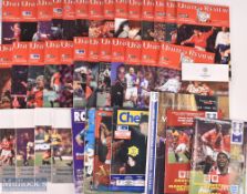 Manchester Utd 1998/99 Treble Trophy season to include full set of United home programmes nos. 1 -