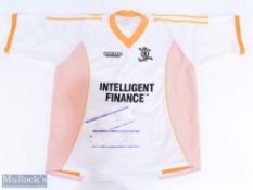 202-03 Livingston UEFA Commemorative Replica Football shirt, made by Jerzees, size L, short