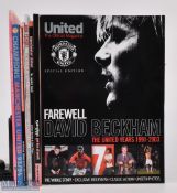 Selection of Manchester United Football Books (8) to include MU FA Cup Review 1992 (all large