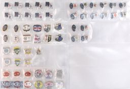 Assorted Rugby League enamel badges to incl World Cup, Four Nations, varying styles, shapes and