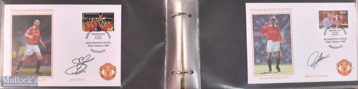 Manchester United 1999 Treble Winners official club First Day Covers Album + set of postal covers to