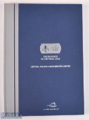 2016 FA Cup final Bobby Moore club limited edition hardbound programme Crystal Palace v Manchester