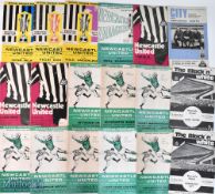 1970s Newcastle United Football programme selection (18) to incl 70 v Inter Milan, Pecsi Dozsa,