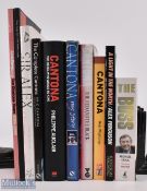 Assorted Manchester United books (10) - 5 on Cantona and 5 on Sir Alex Ferguson. 6 softbacks, 4