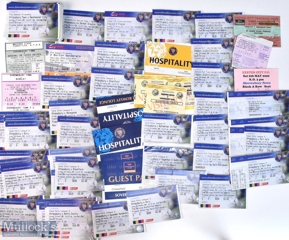 TICKETS: Shrewsbury Town match tickets generally homes 2000s including 2008 Blackpool (friendly) x
