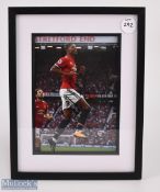 Manchester United Marcus Rashford Autographed Print features a colour print of Rashford with