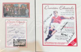 Collection of Duncan Edwards (Manchester Utd) memorabilia to include 2001 Duncan Edwards Tribute