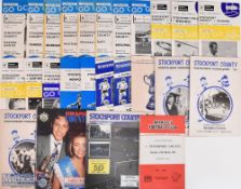 Collection of Stockport County home programmes 1957/58 East Fife (friendly), 1960/61 Oldham