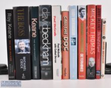 Assorted Manchester United biographies and autobiographies (11) to include Jimmy Delaney, David