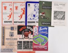 Selection of postponed match programmes to include 1960/61 Burnley v West Ham United (26 November