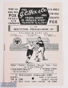 1962/63 Falmouth Town v Oxford Utd FAC 1st round 4 November 1962 match programme, b&w official