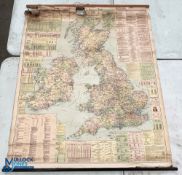 Commercial & Political Map of the British Isles, Geographia Designing and Publishing Co, linen