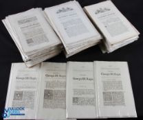Acts of Parliament - George I to Victoria - large quantity of Acts almost all stitched as issued for