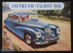 The Sunbeam - Talbot 90 - 1950 sales brochure - an attractive 16 page catalogue illustrating