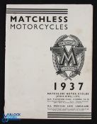 Matchless Motorcycles 1937 - 16 page catalogue illustrating and detailing with specifications and