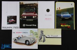 Triumph Automobile Sales Catalogues / Brochures (6) to include The Triumph Renown saloon fold out
