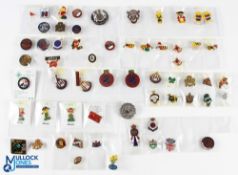 A Collection of Enamel and Metal (one silver) Badges - a mixed lot to include a good silver QV
