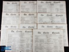 Chester Chronicle & Chester Courant 1860s and 1870s a very large quantity of newspapers in very