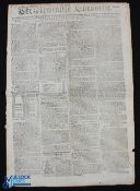 American War of Independence 1774 - The Boston Tea Party - Original issue of The Newcastle